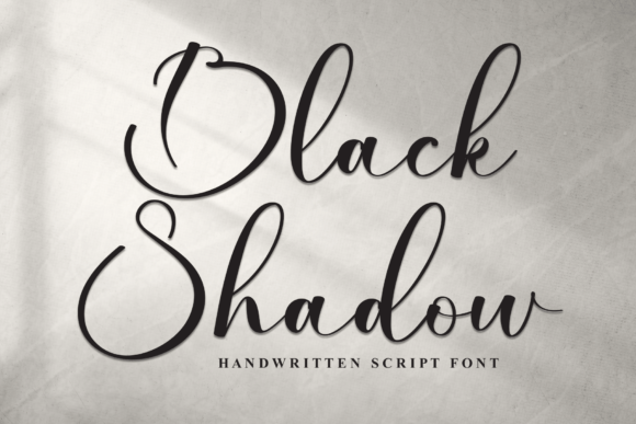 Black Shadow: The Elegant Script Font for Refined Projects