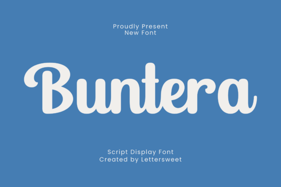 Buntera: A Friendly Script Font for Modern Brands