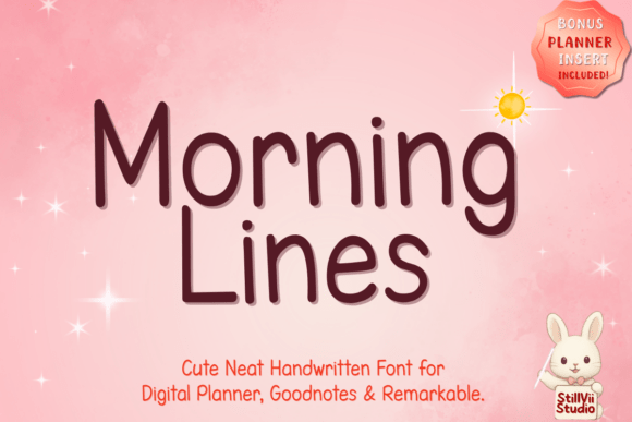 Morning Lines: The Handwriting Font for Focused Notes