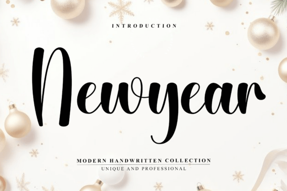 Newyear: A Modern Script Font for Authentic Design