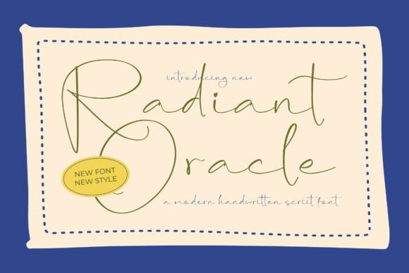 Radiant Oracle: A Modern Script Font for Premium Branding